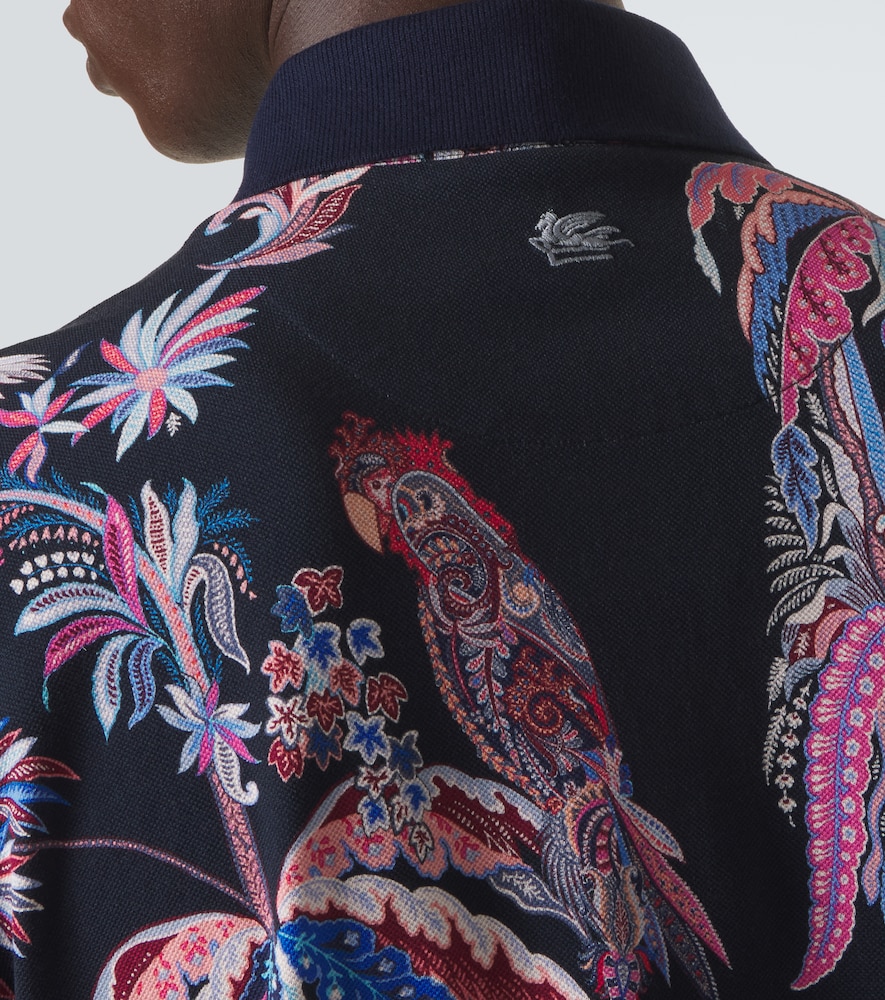  Etro Etro Bedrucktes Polohemd Aus Baumwoll-piqué 
