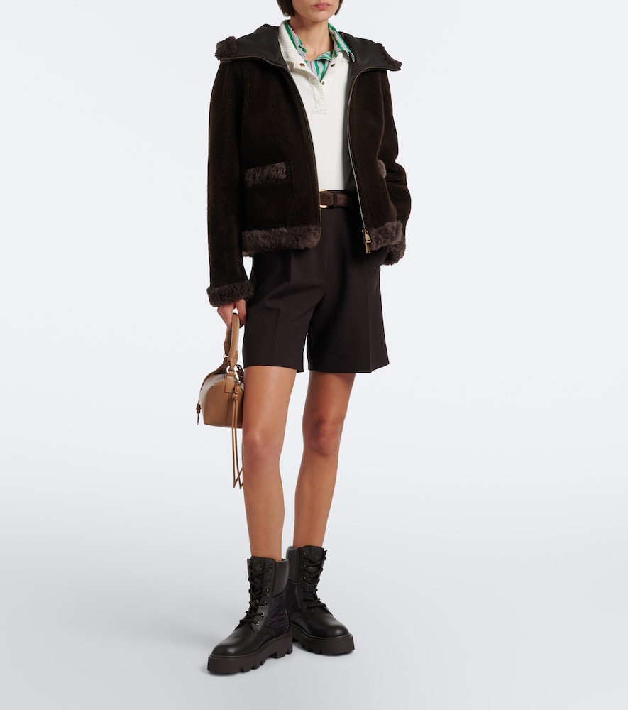 Leuctre Shearling-Trimmed Down Jacket