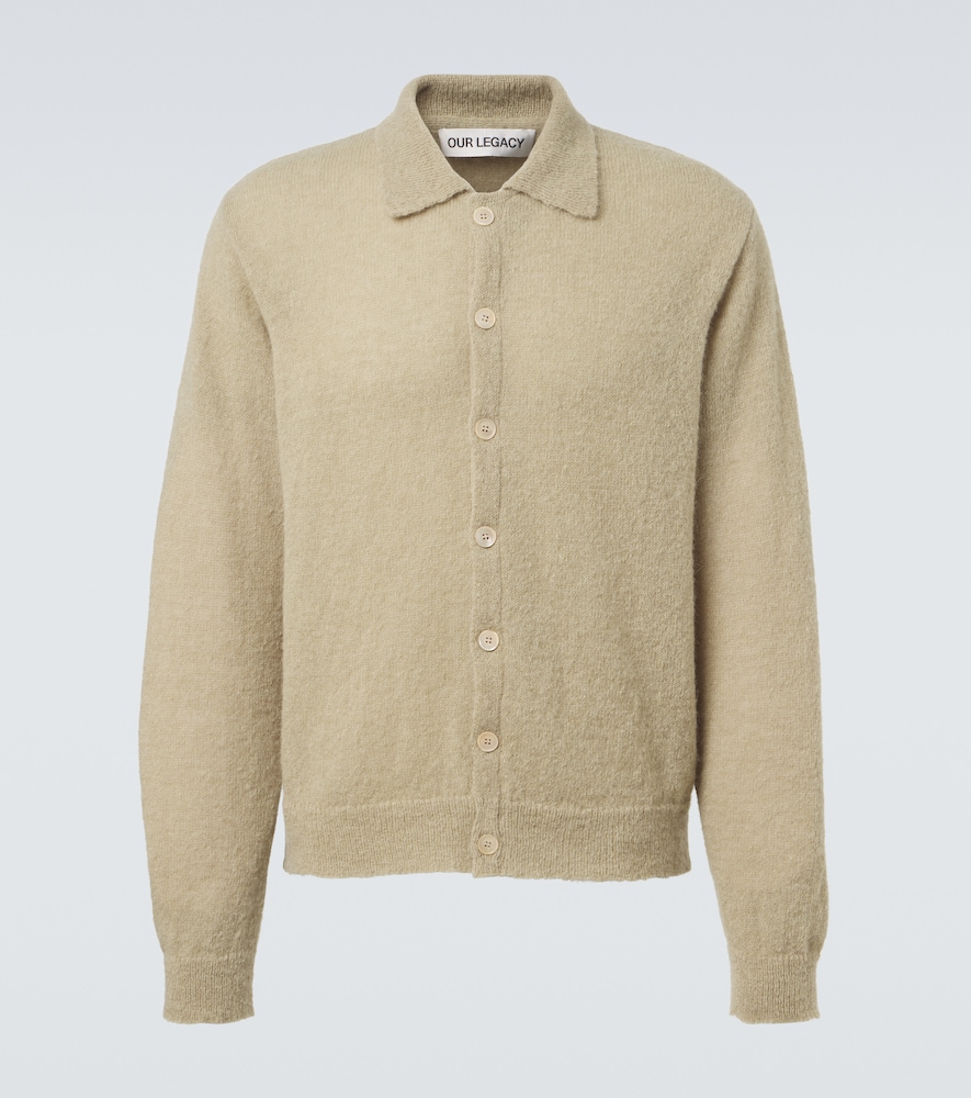 Our Legacy Evening Wool And Cashmere-blend Cardigan In Green