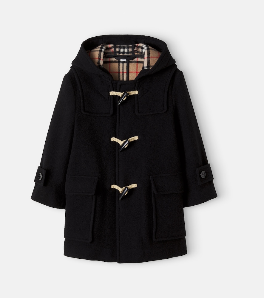 Cappotto in misto lana con cappuccio