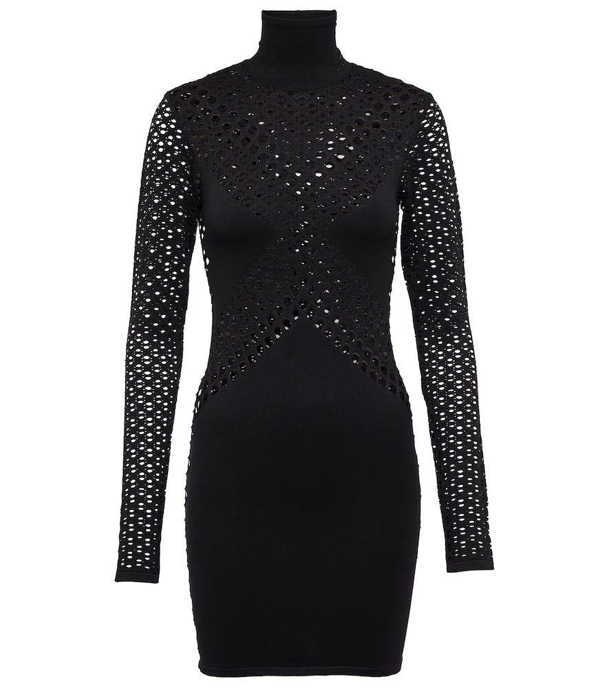 Dion Lee Perforated mockneck minidress