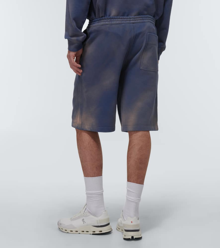 Shop Loewe Cotton Jersey Shorts In Washed Indigo