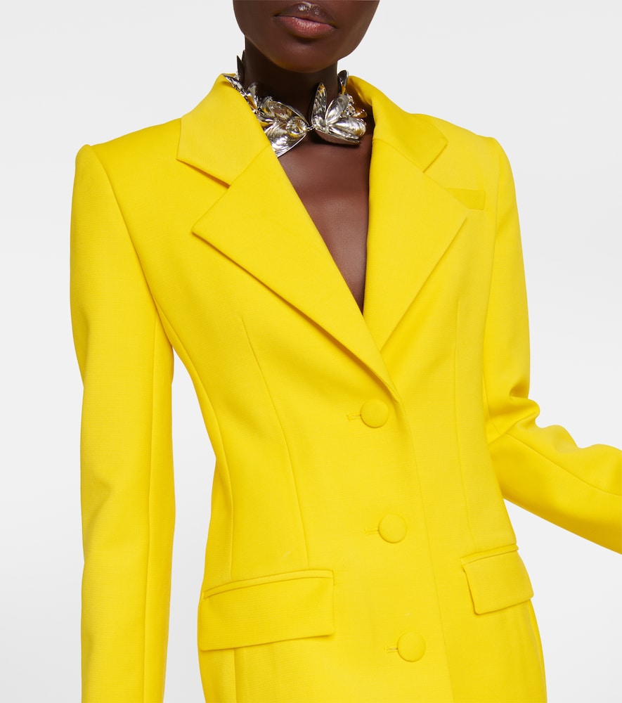  Area Area Embellished Wool Blazer Minidress 
