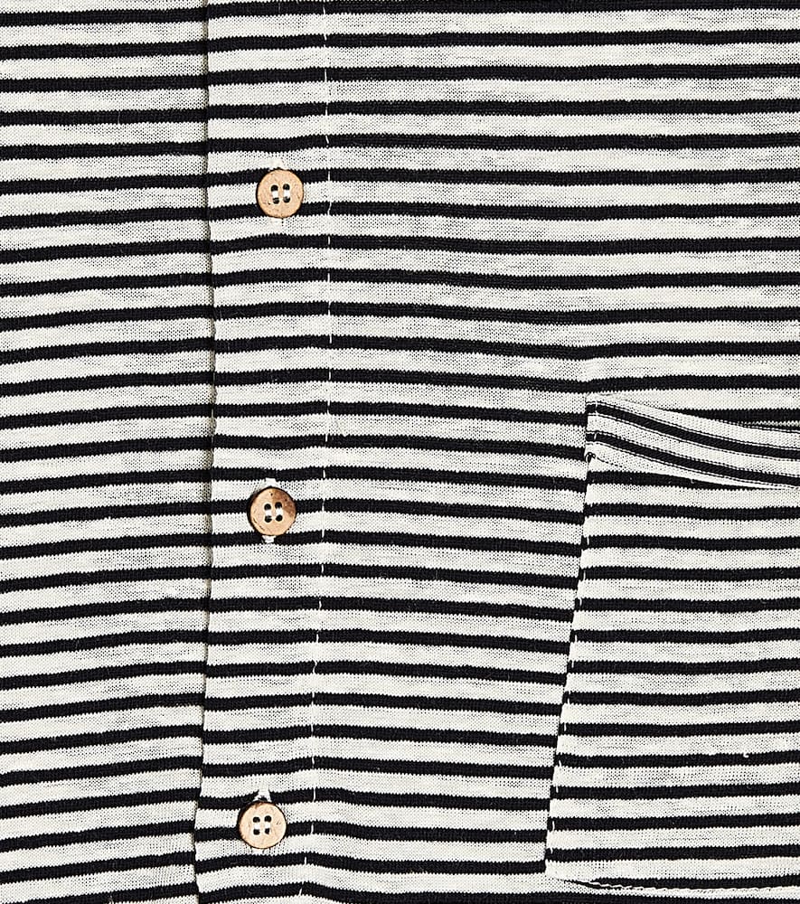 1+ In The Family Baby Kiko Striped Onesie In Blue-notte