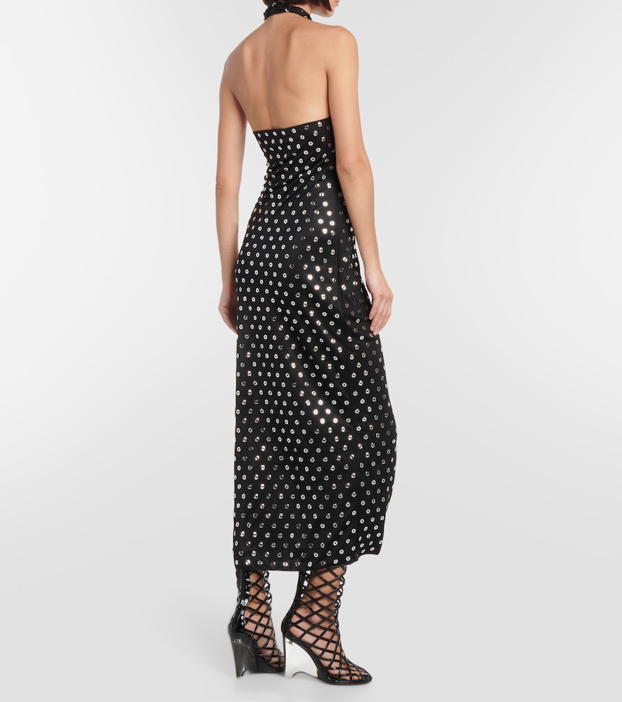  Alaia Alaia Embellished Halterneck Midi Dress 