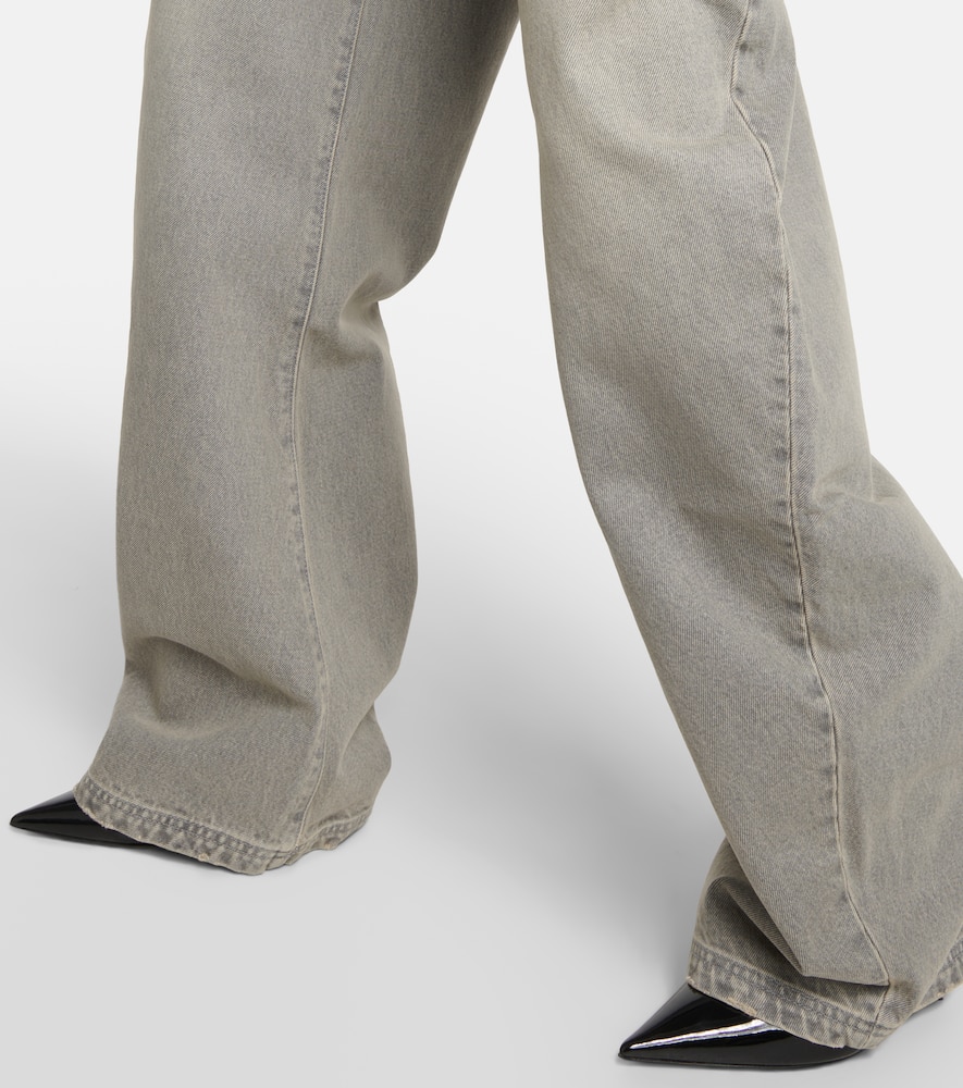 Attico Effie Oversized Jeans In Grey