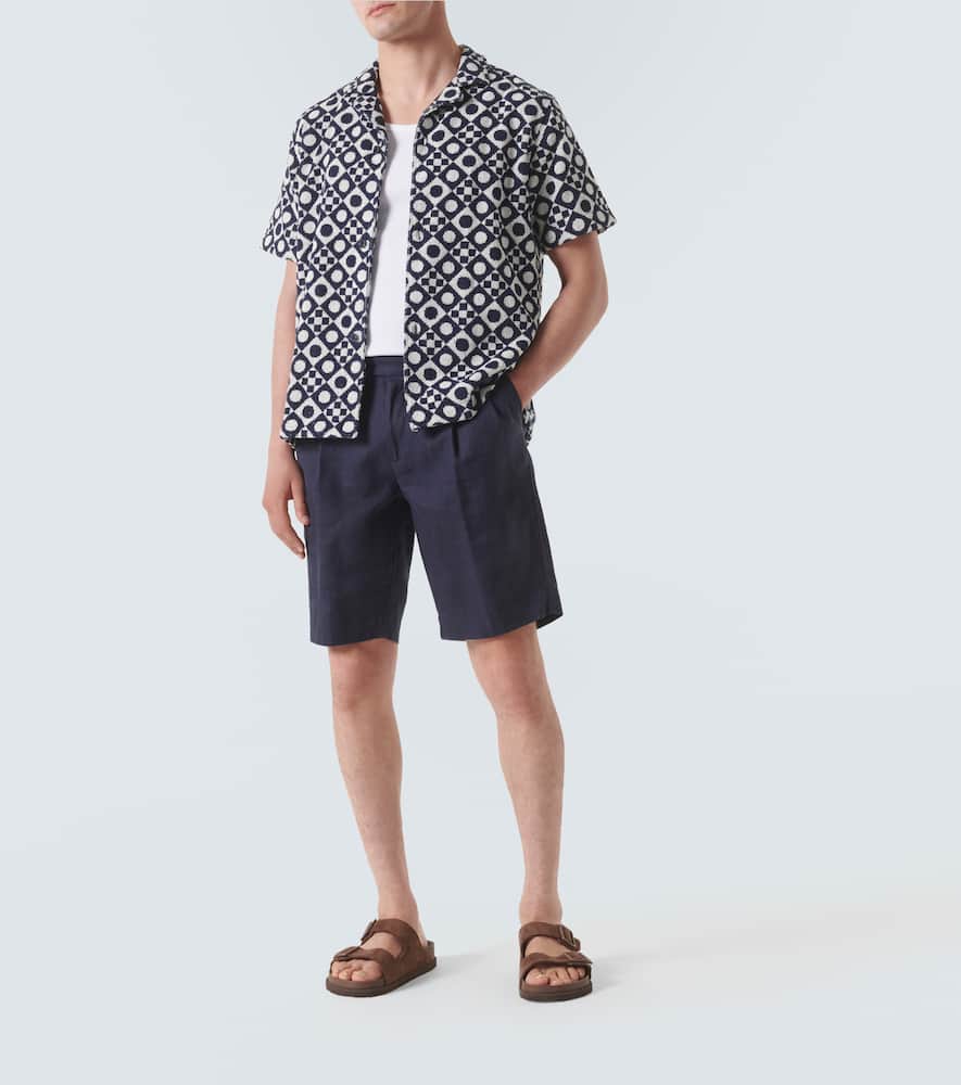 Orlebar Brown Howell printed cotton terry shirt
