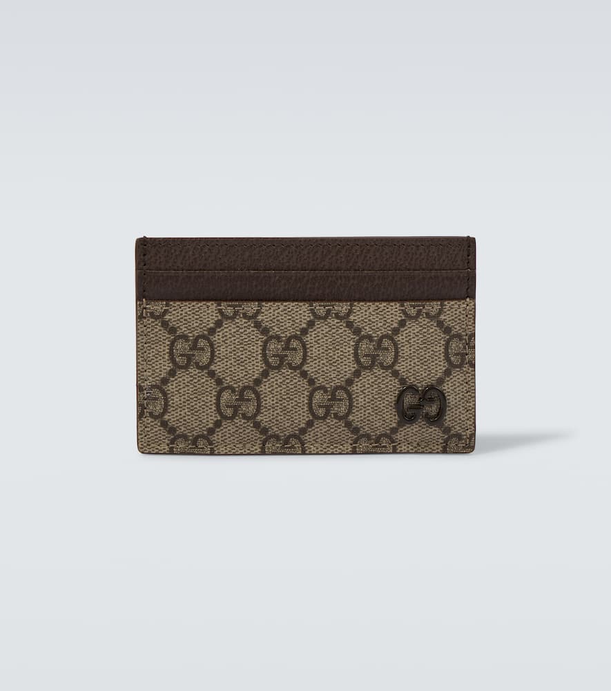 Gucci Men Gg Supreme Fabric Card Holder In Multi