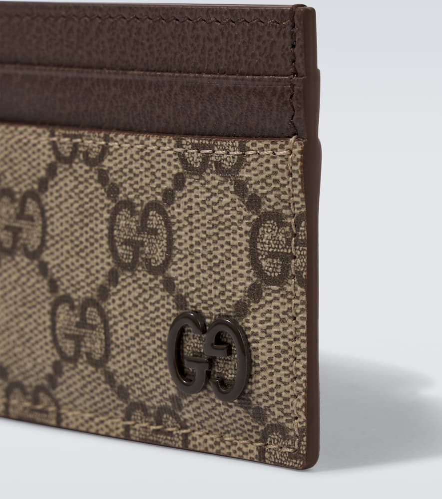 Gucci Men Gg Supreme Fabric Card Holder In Multi
