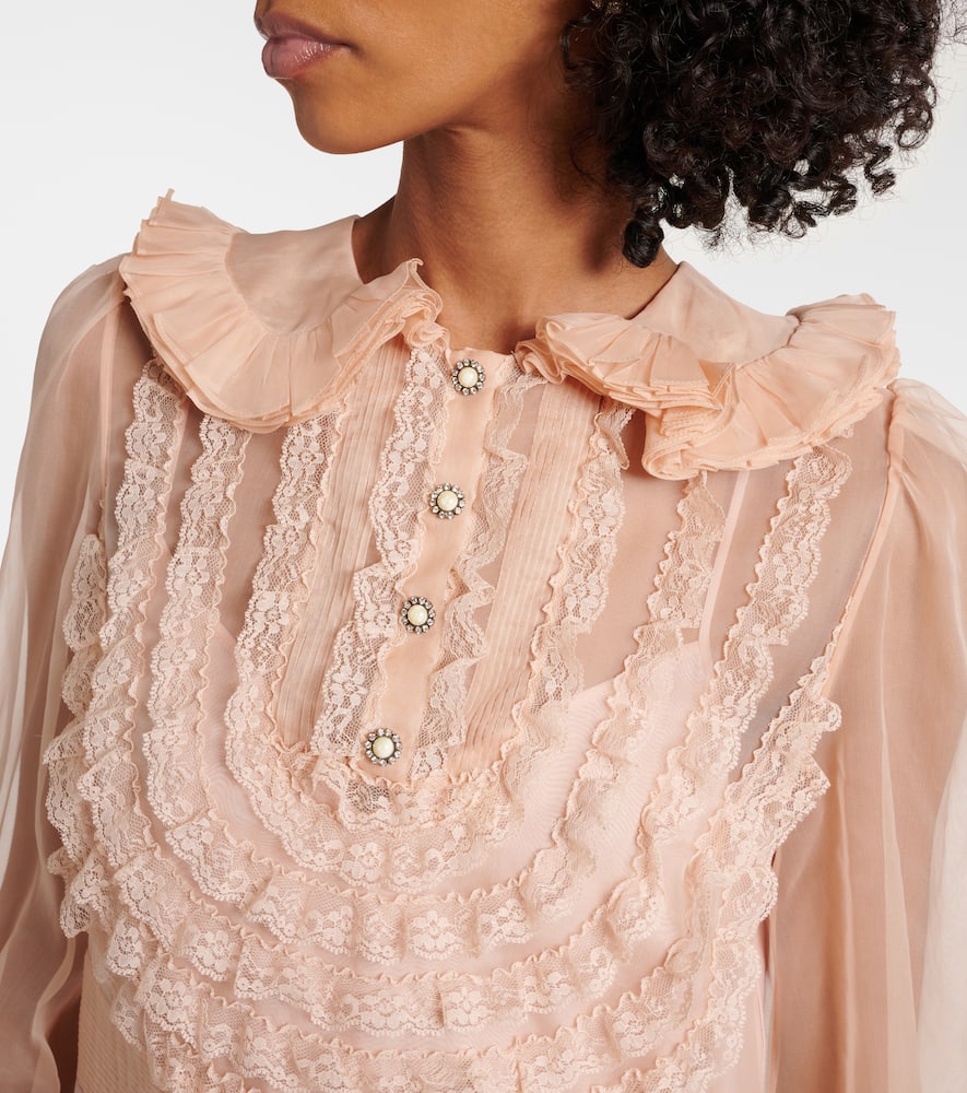 VALENTINO CREPE COUTURE EMBROIDERED MINIDRESS