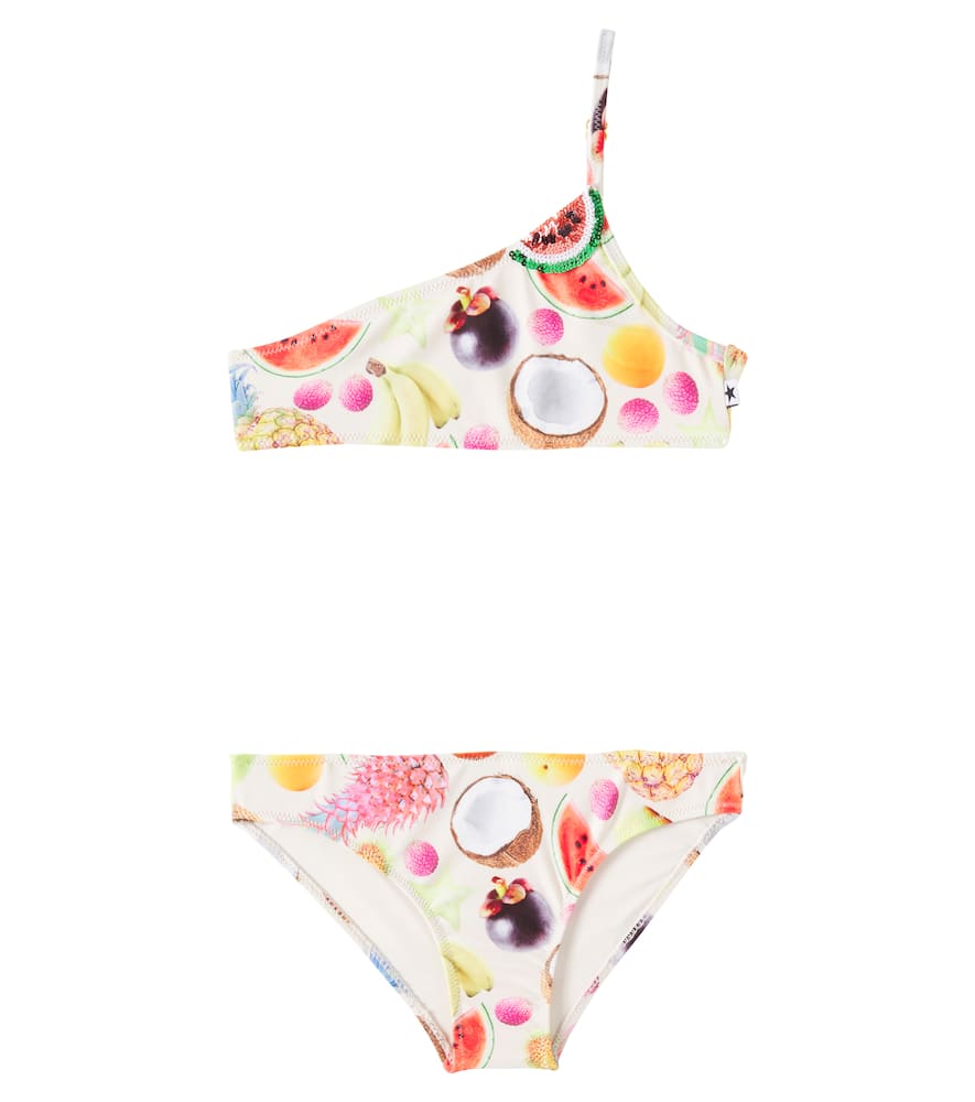 Molo Naja Printed One-shoulder Bikini In Multicoloured
