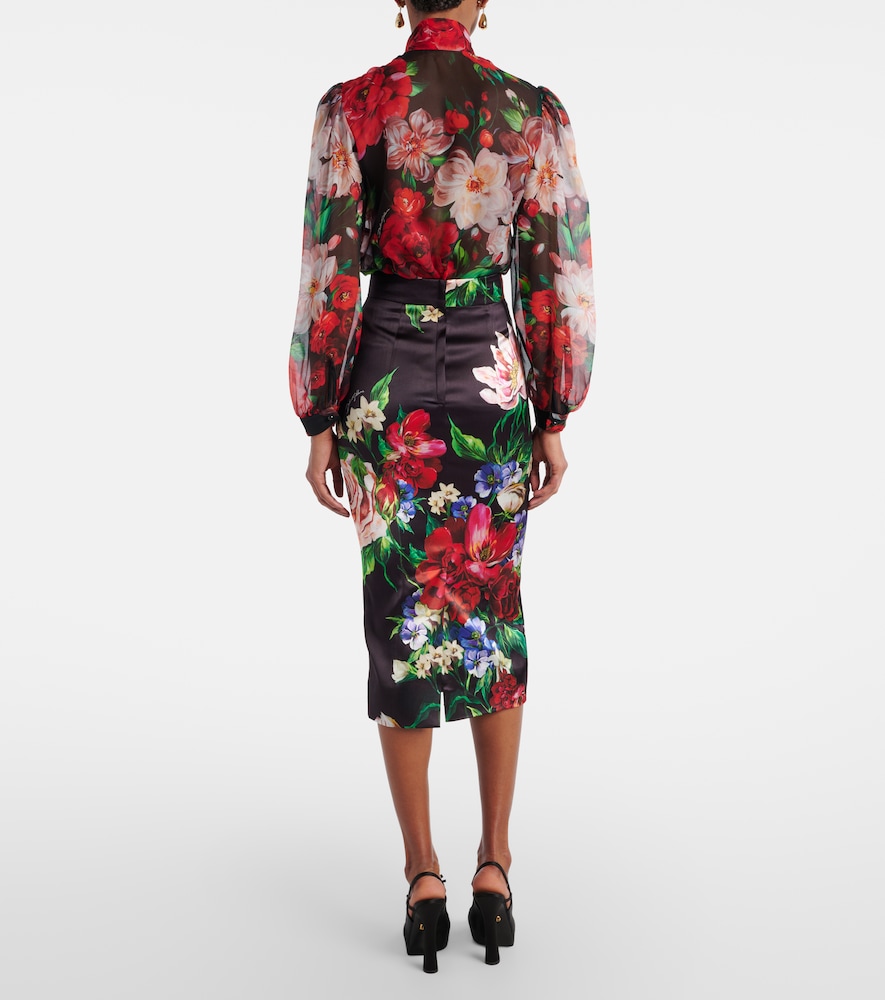  Dolce&gabbana Dolce&gabbana Floral Midi Skirt 