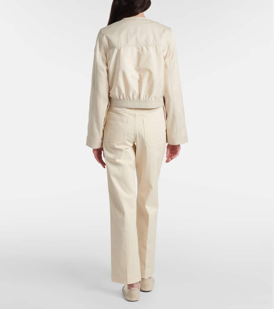 MONCLER CHATEL COTTON AND LINEN JACKET