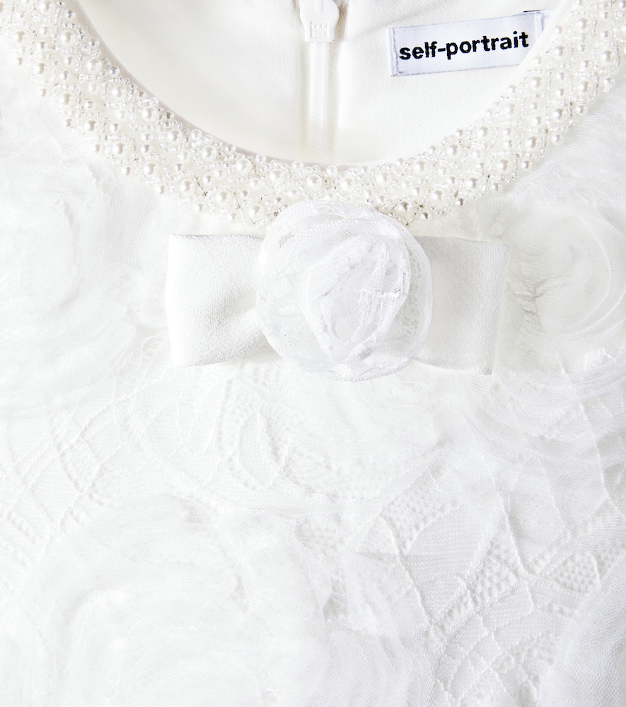  Self-portrait Kids Self-portrait Kids Kleid Aus Spitze Mit Zierperlen 