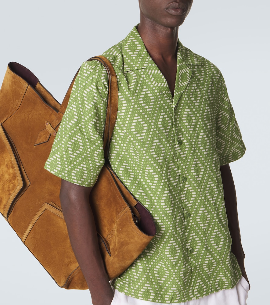  Frescobol Carioca Frescobol Carioca Roberto Printed Linen Bowling Shirt 