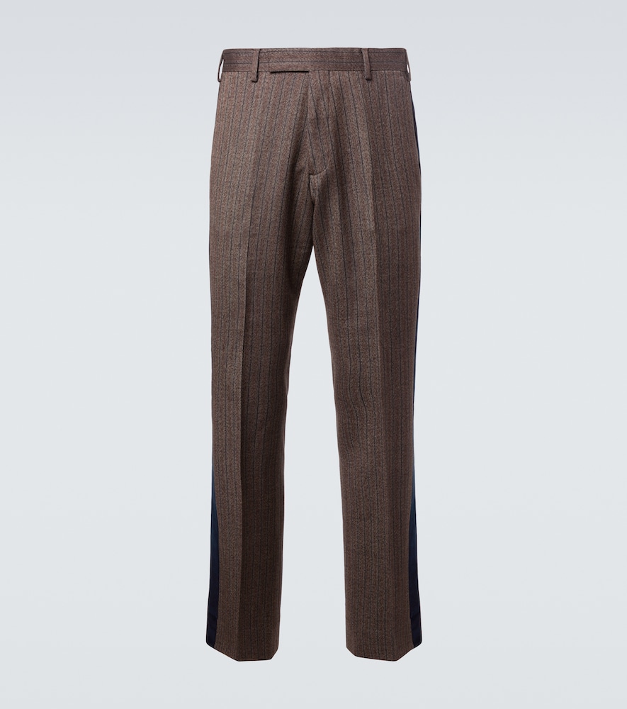 Wales Bonner Pantaloni flared Alto in misto lana