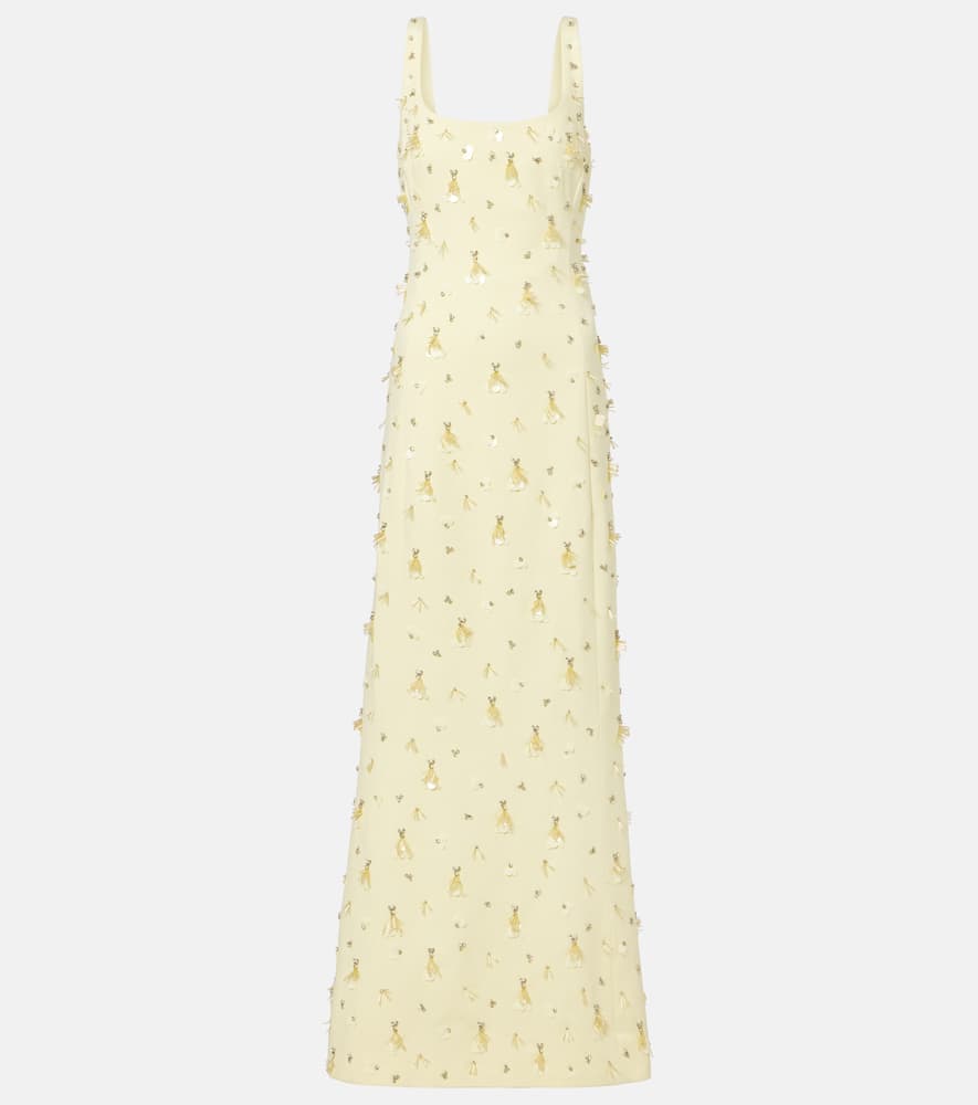 Briella embellished crêpe gown