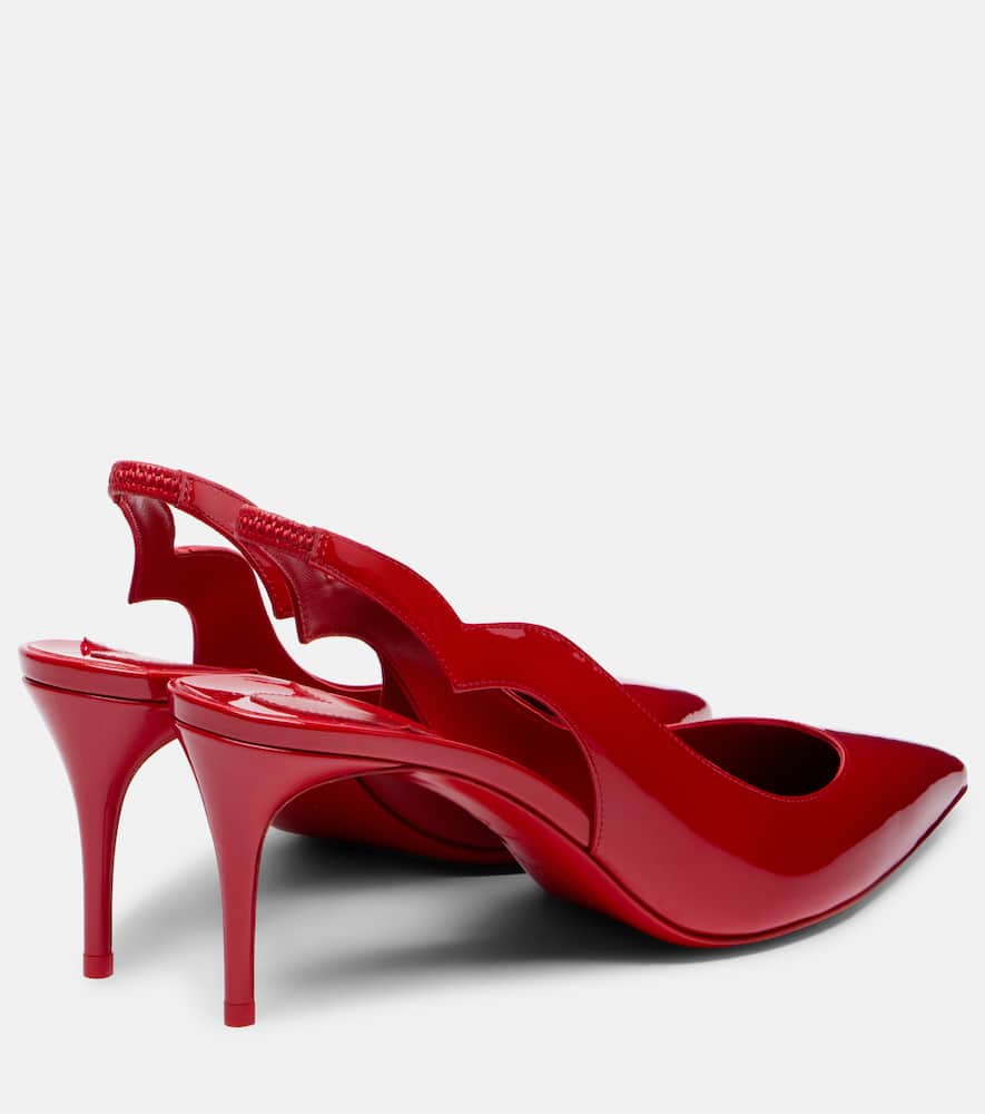 Christian Louboutin Hot Chick 70 Patent Leather Slingback Pumps In Red