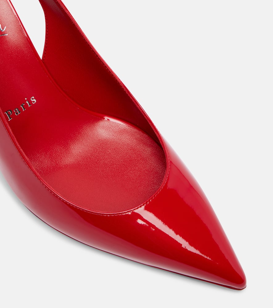 Christian Louboutin Hot Chick 70 Patent Leather Slingback Pumps In Red