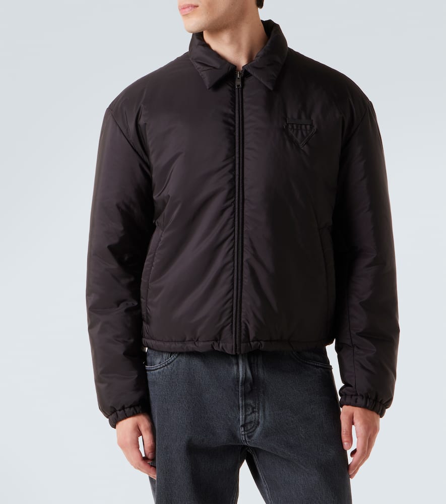 Prada Giubbino Imbottito In Re-nylon Nero Uomo In Black