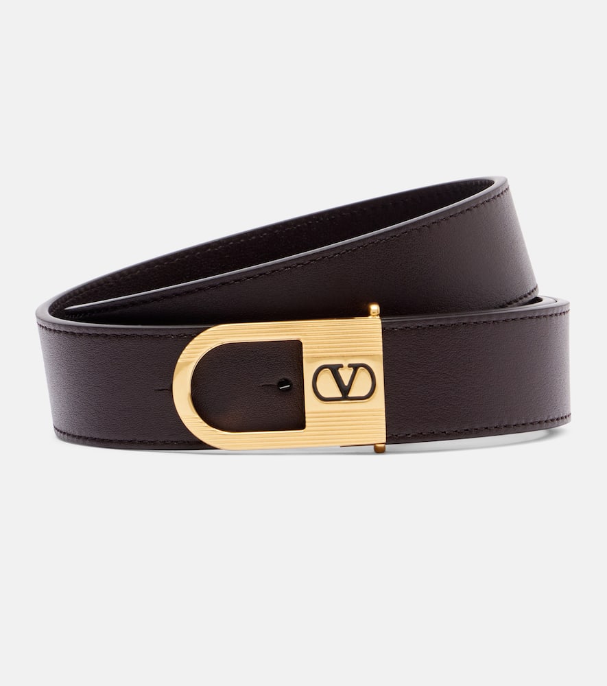 Valentino Vlogo Leather Belt In Multi
