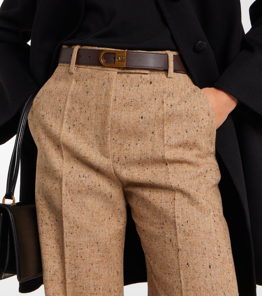 Valentino Vlogo Leather Belt In Multi