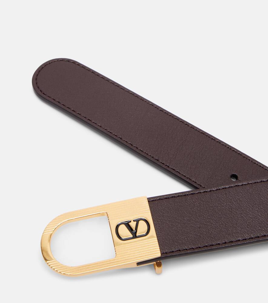 Valentino Vlogo Leather Belt In Multi