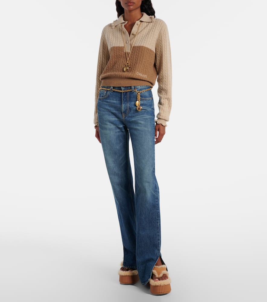 Chloé Nama 80 Suede Platform Thong Sandals In Brown