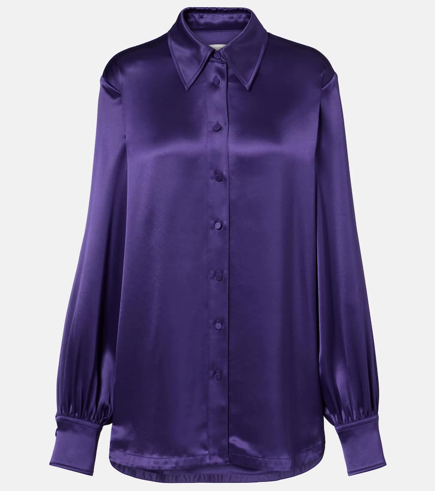 Joseph Dieu Satin Blouse In Blue
