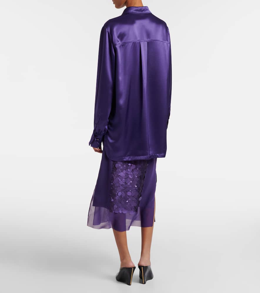 Joseph Dieu Satin Blouse In Blue