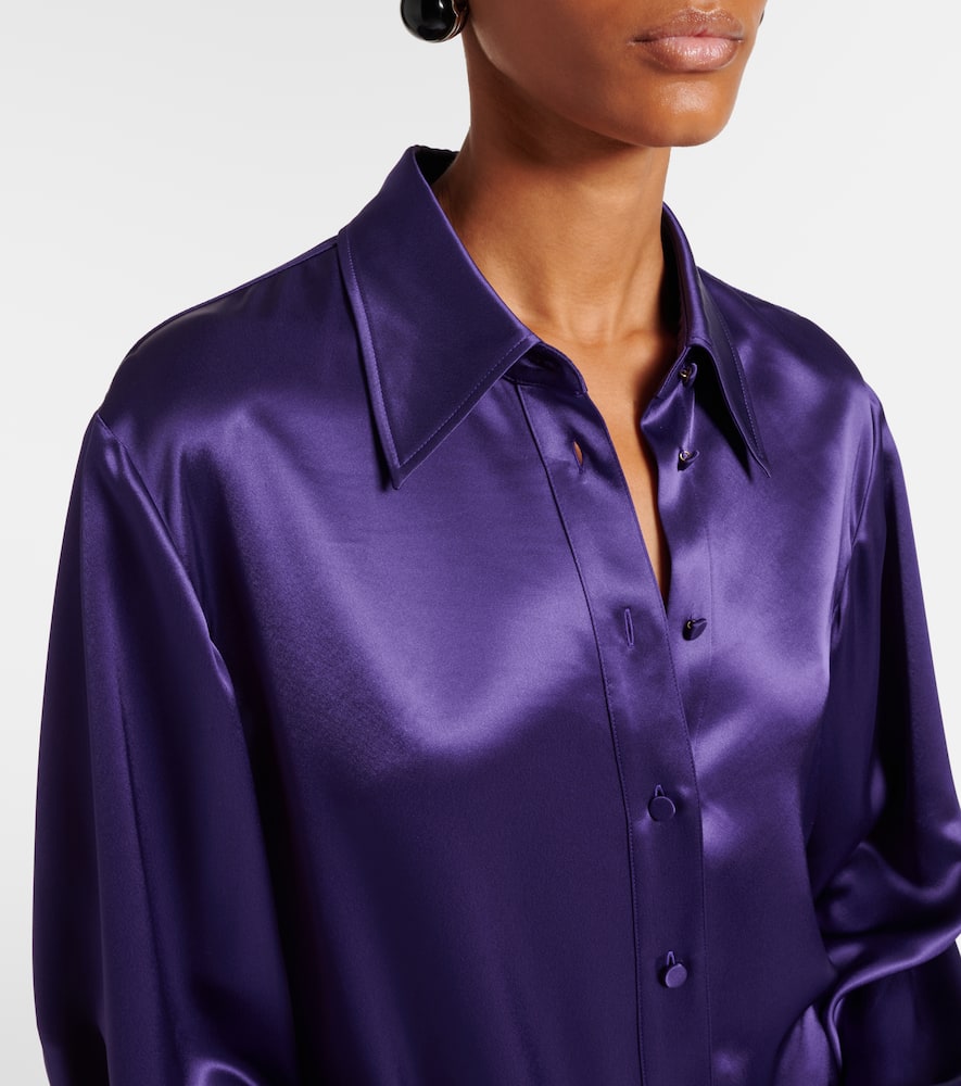 Joseph Dieu Satin Blouse In Blue