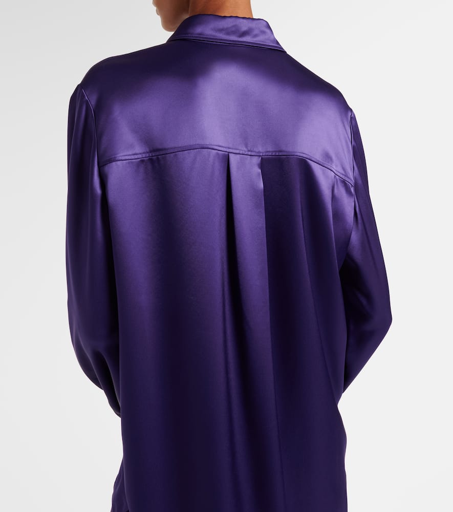 Joseph Dieu Satin Blouse In Blue