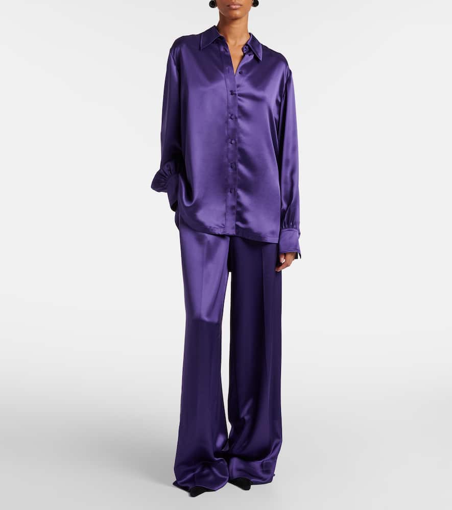 Joseph Dieu Satin Blouse In Blue