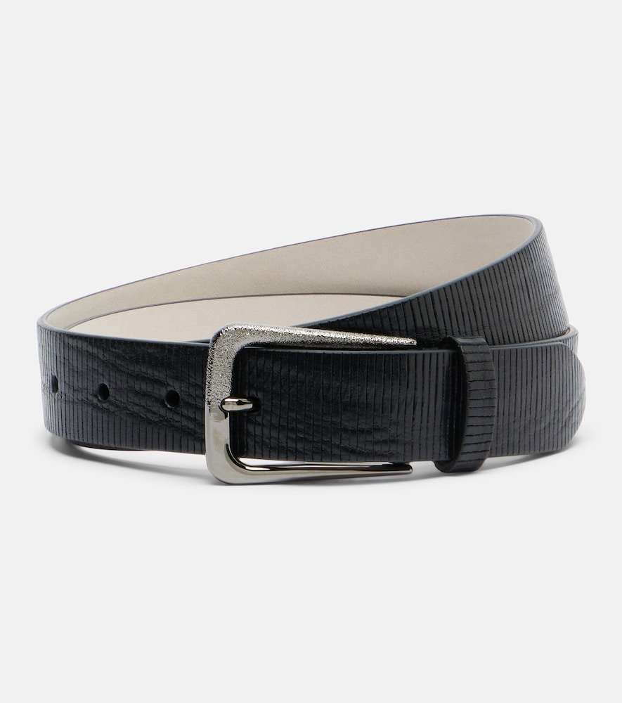 Brunello Cucinelli Women's Black Leather Belt Inch Size 35.5 - Mytheresa