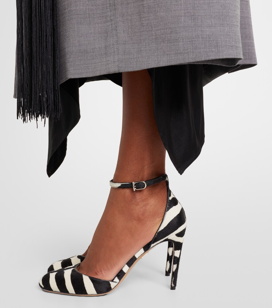 Ferragamo Zebra-print calf hair pumps