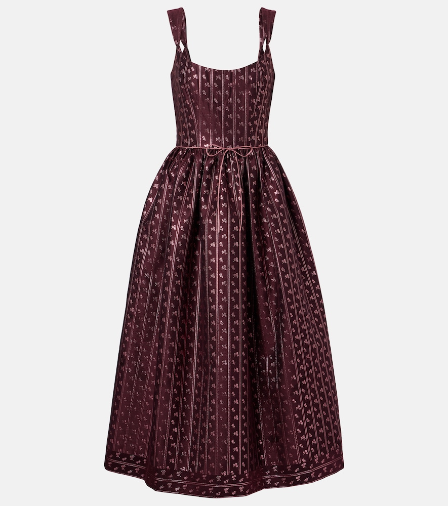 Markarian Apple bow-detail bustier dress