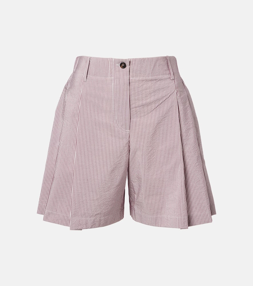 BRUNELLO CUCINELLI Brunello Cucinelli Striped cotton-blend Bermuda shorts　Brunello Cucinelli ストライプ コットンブレンド バミューダ ショーツ