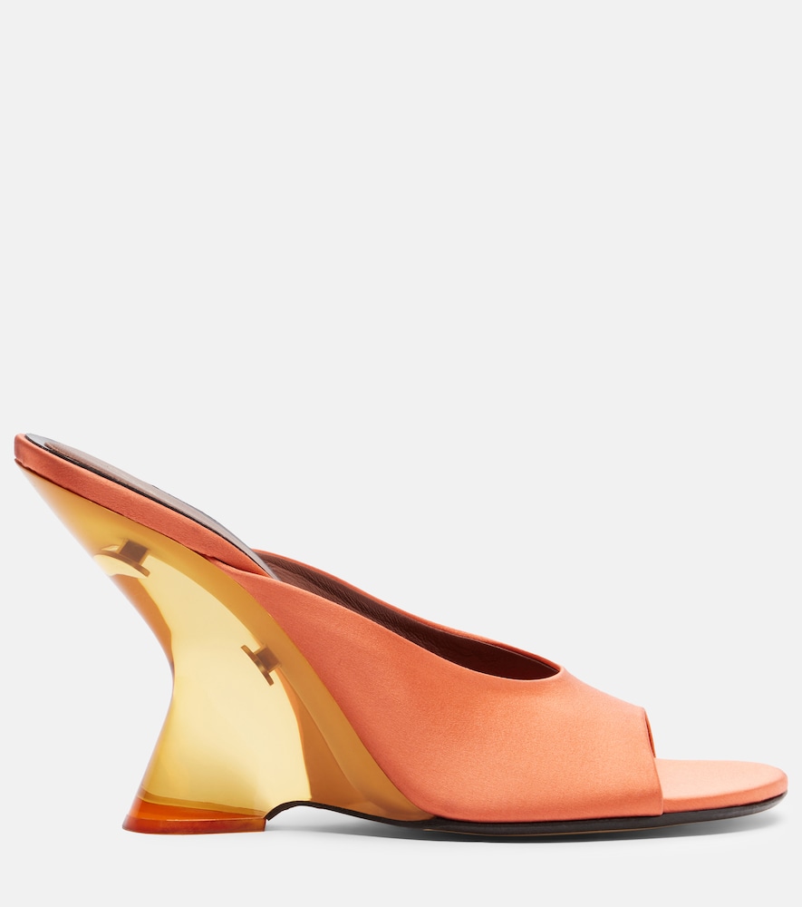  Dries Van Noten Dries Van Noten Wedge-pantoletten Aus Satin 