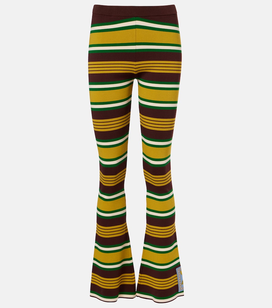 Alemais Alémais Clover knitted striped flared pants