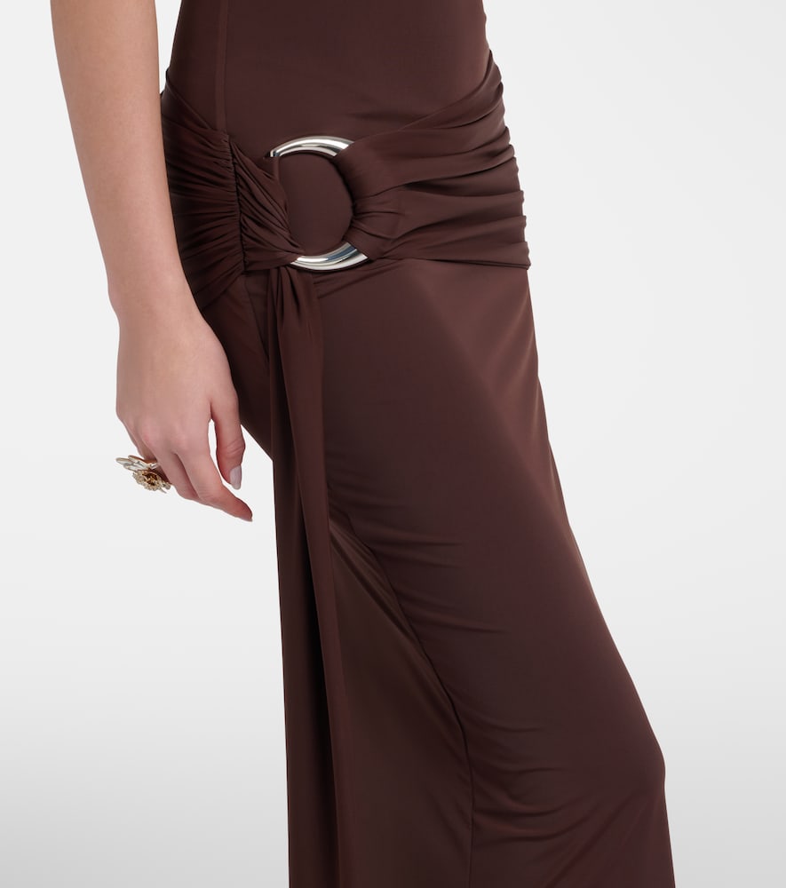  De La Vali De La Vali Aidana Draped Jersey Maxi Dress 