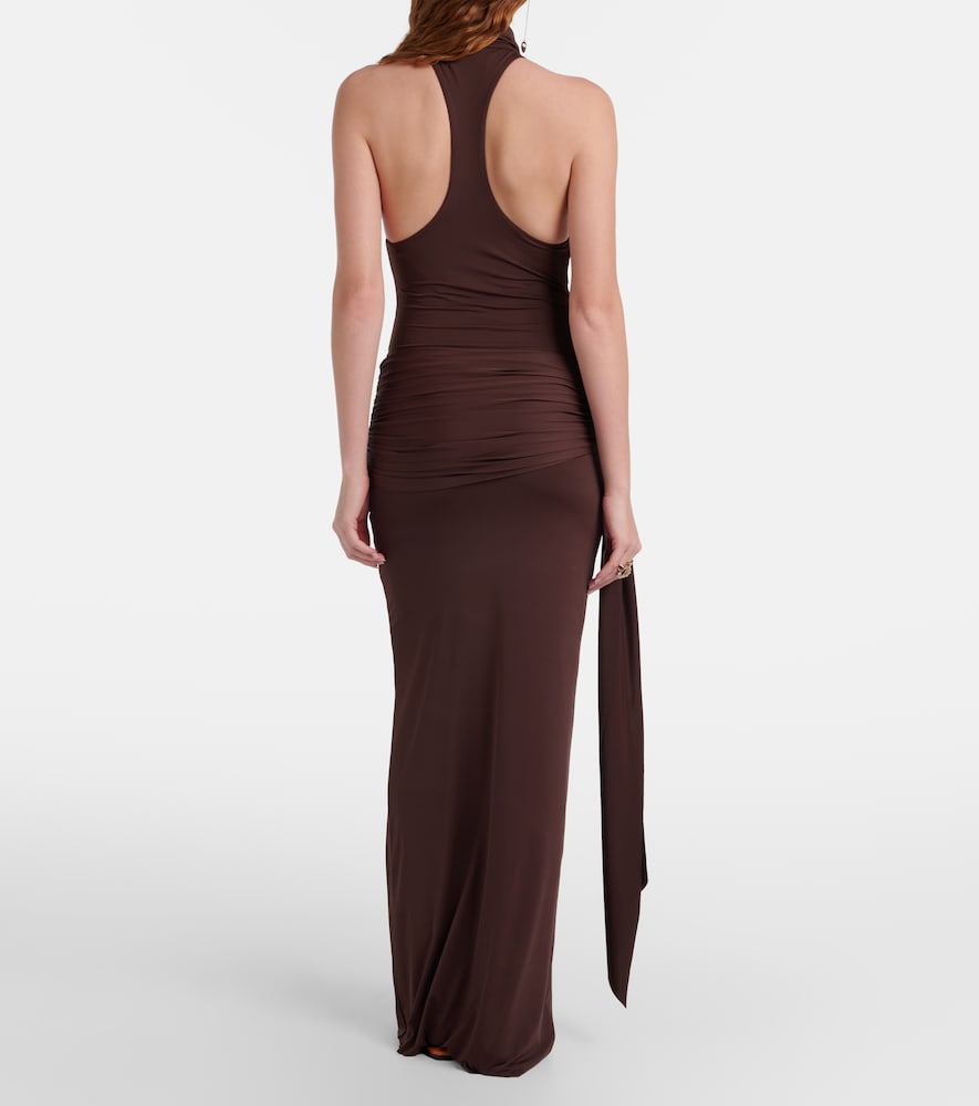  De La Vali De La Vali Aidana Draped Jersey Maxi Dress 