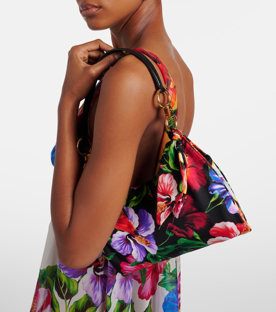 Dolce & Gabbana Small floral satin shoulder bag