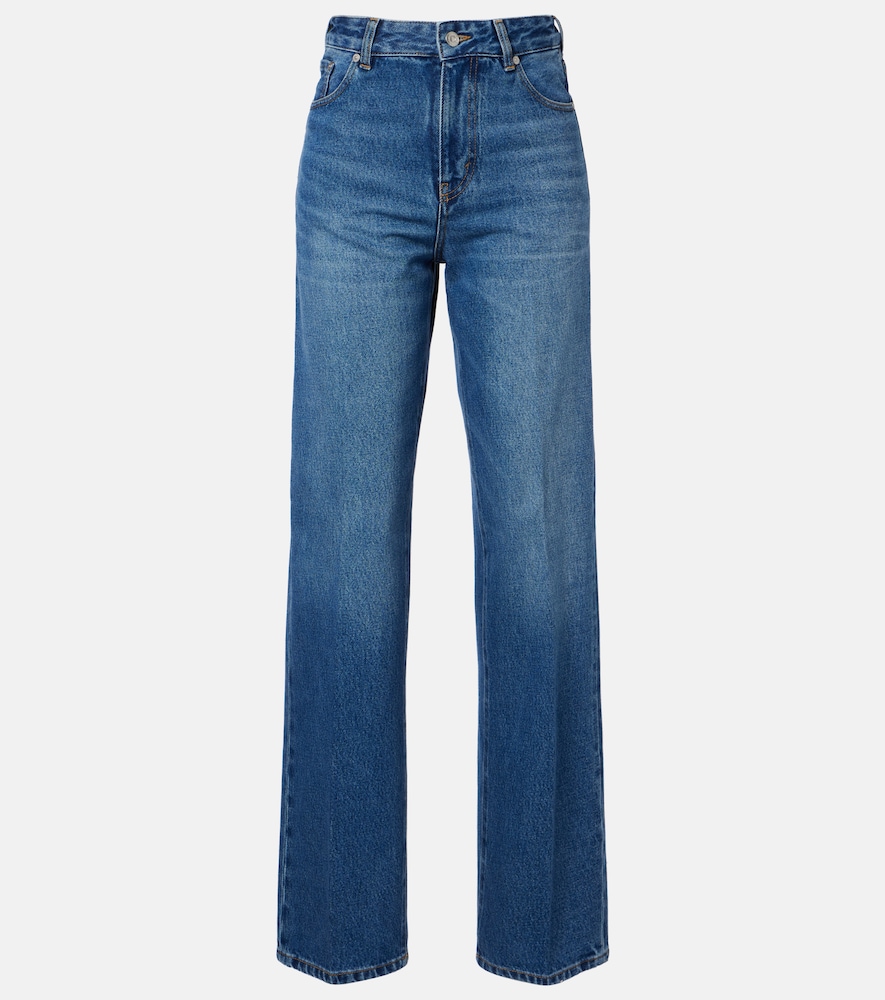 Victoria Beckham Women's Blue High-Rise Wide-Leg Jeans Size 28 - Mytheresa