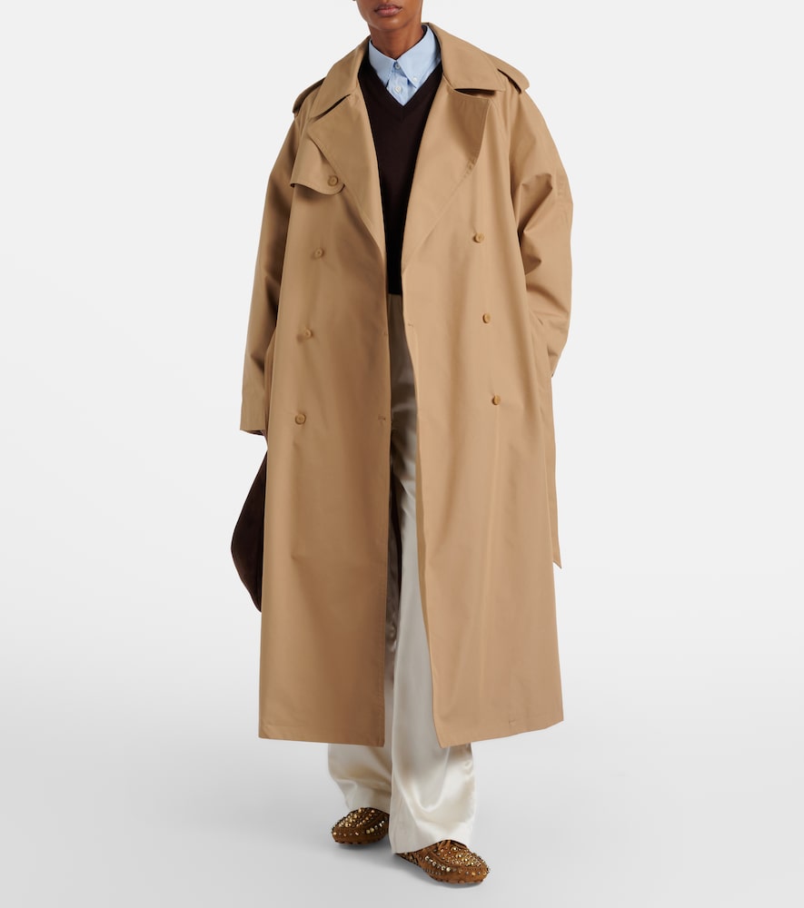 The Frankie Shop Riva oversized cotton trench coat