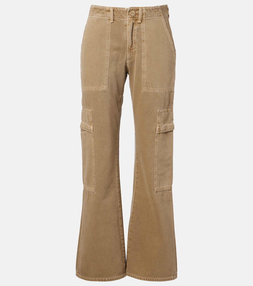 Jeans cargo a vita media