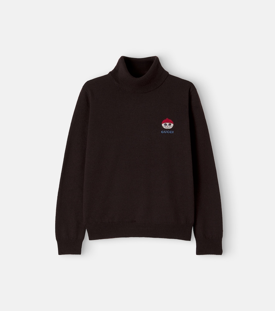 Pullover in lana a collo alto