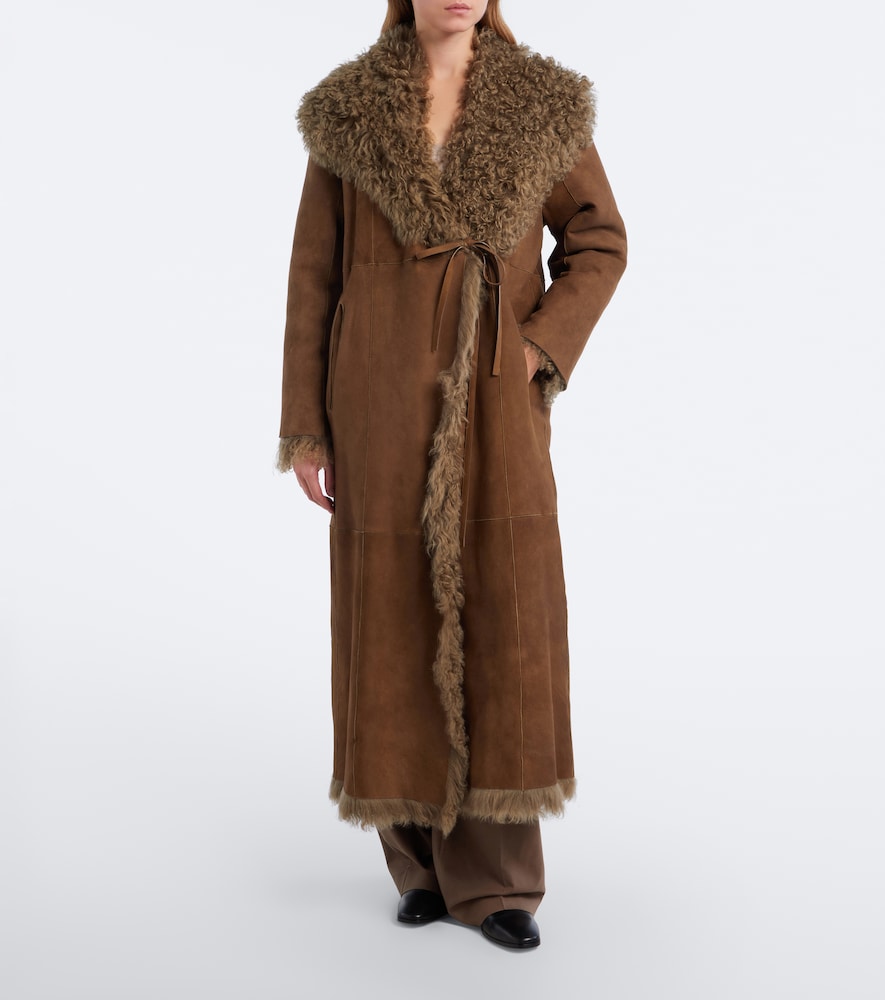 Collection Justyn Reversible Suede And Shearling Coat