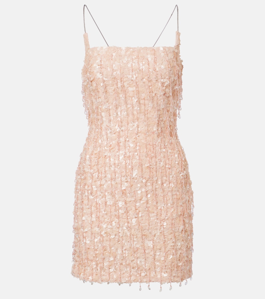 La Fuori Fairy Glen Sequined Minidress In Pink