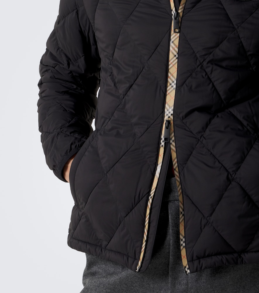 Burberry Check Hooded Quilted Jacket