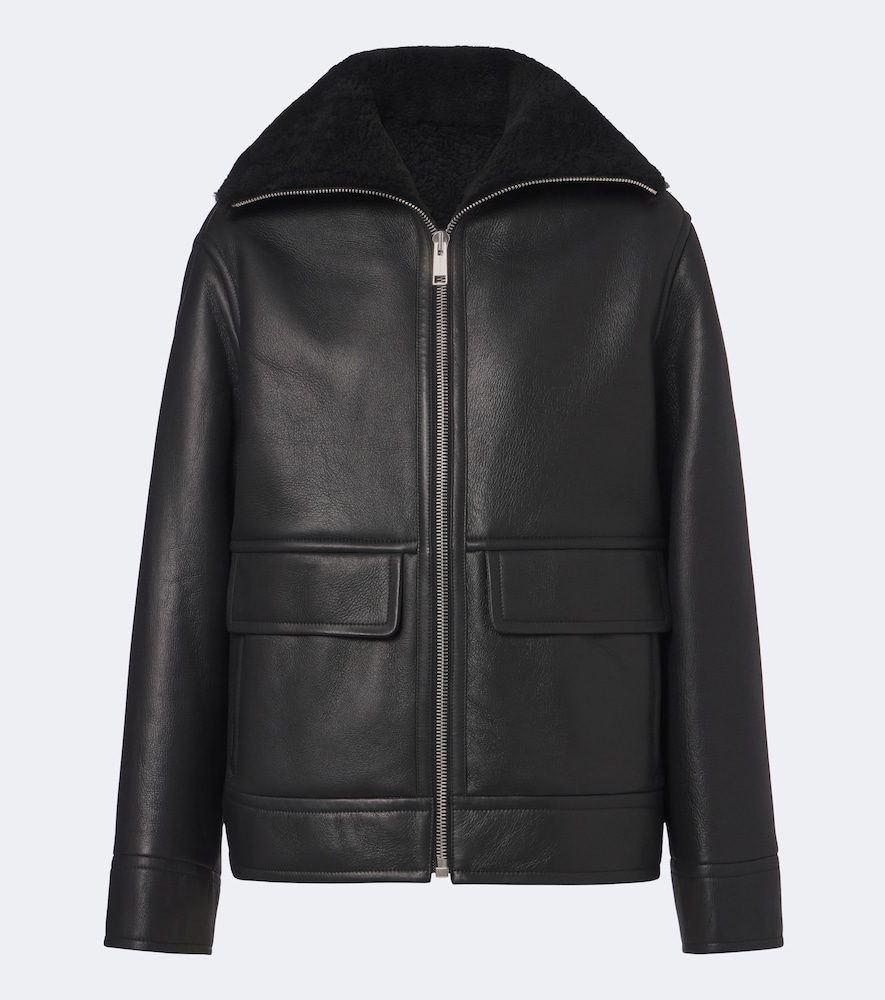 Yves Salomon Giacca in pelle con shearling